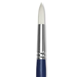 Silver Brush Bristlon Stiff White Synthetic Brush - Round (close-up)