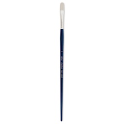 Silver Brush Bristlon Stiff White Synthetic Brush - Filbert, Size 6