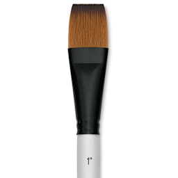 Robert Simmons Simply Simmons Synthetic Brush - Flat Wash, Short Handle, Size 1" close up