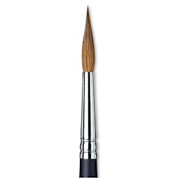 Winsor & Newton Artists' Kolinsky Sable Watercolor Brush - Pointed Round, Short Handle, Size 7