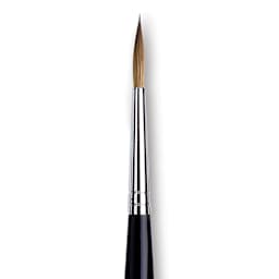 Da Vinci Maestro Kolinsky Brush - Long Tapered Round, Short Handle, Size 4 close up