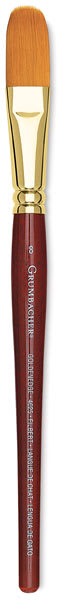 Goldenedge Synthetic Sable Brushes - Short handled Filbert Brush upright