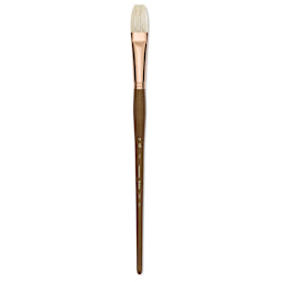 Princeton Best Natural Bristle Brush - Flat, Long Handle, Size 12