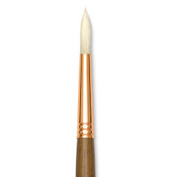 Princeton Best Natural Bristle Brush - Round, Long Handle, Size 6 close up