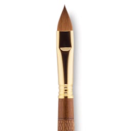 Escoda Reserva Kolinsky-Tajmyr Sable Brush - Filbert, Long Handle, Size 14 close up