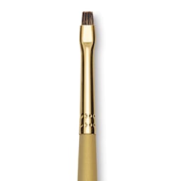 Princeton Synthetic Mongoose Brush - Bright, Long Handle, Size 2 close up