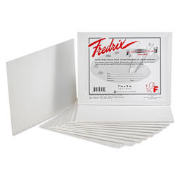 Fredrix Artist Series Standard Canvas Panels - 7" x 9", Pkg of 12