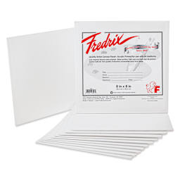 Fredrix Artist Series Standard Canvas Panels - 8" x 8", Pkg of 12
