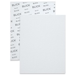 Blick Economy Cotton Canvas Panel Classroom Pack - 11" x 14", Class Pack of 24 front of panel with partial view of back