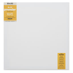 Blick Premier Stretched Cotton Canvas - Gallery Profile, Back-Stapled, 30" x 30" front