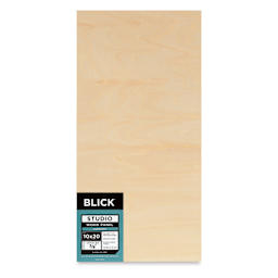 Blick Studio Artists' Wood Panel - Flat Cradle, 10" x 20", 7/8" Cradle, front