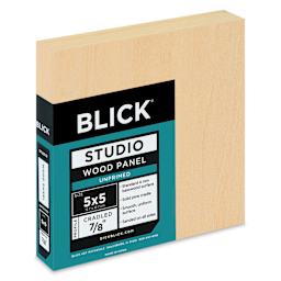 Blick Studio Artists' Wood Panel - Flat Cradle, 5" x 5", 7/8" Cradle
