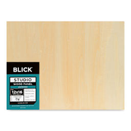 Blick Studio Artists' Wood Panel - Flat Cradle, 12" x 16", 7/8" Cradle, front