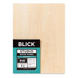 Blick Studio Artists' Wood Panel - Gallery Cradle, 6" x 8", 1-1/2" Cradle, front