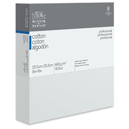Professional Cotton Canvas - Angled view of Deep Edge profile Canvas with label