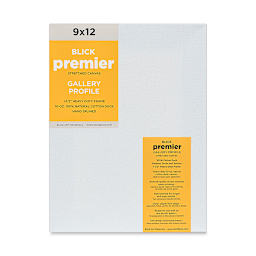Blick Premier Stretched Cotton Canvas - Gallery Profile, Splined, 9" x 12" (front)