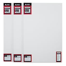 Blick Premier Heavyweight Stretched Cotton Canvas - 48" x 72", 1-3/8" Profile, Pkg of 3