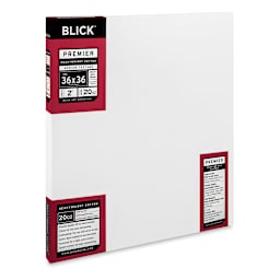 Blick Premier Heavyweight Stretched Cotton Canvas - 36" x 36", 2" Profile side view