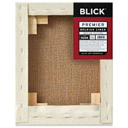 Blick Premier Belgian Linen - 11" x 14", Oil-Primed, 1-3/8" Profile, back with packaging