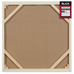 Blick Premier Belgian Linen - 40" x 40", Oil-Primed, 1-3/8" Profile, back with packaging