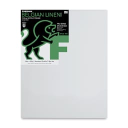 Fredrix Pro Series Traditional Profile Belgian Linen Canvas - 16" x 20", Acrylic Primed
