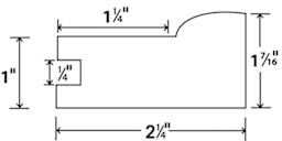 Masterpiece Heavy Duty Stretcher Bars - Diagram showing dimensions of Bars
