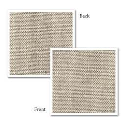 Caravaggio 510 Unprimed Linen Canvas Roll - 61" x 190", Single Weave, Medium Texture showing front and back of canvas