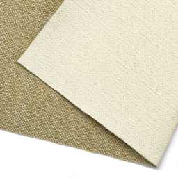 Claessens Linen Canvas Roll - 82" x 5-1/2 yds, Oil Primed, 15DP Double Primed Medium Texture, close-up of canvas