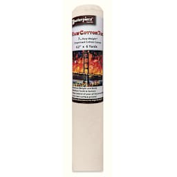 Masterpiece Raw 7 Oz Cotton Canvas Rolls -  62" x 6 yds close up of label