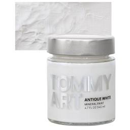 Tommy Art Mineral Paint - Antique White, 140 ml jar and swatch