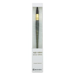 Escoda Aquario Gold Squirrel Mop Brush - Round Mop, Size 14, Short Handle (in package)