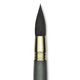 Escoda Aquario Gold Squirrel Mop Brush - Round Mop, Size 16, Short Handle (close-up)