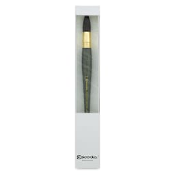 Escoda Aquario Gold Squirrel Mop Brush - Round Mop, Size 18, Short Handle (in package)