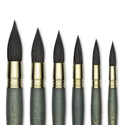 Escoda Aquario Gold Squirrel Mop Brushes (selection of sizes, close-up)