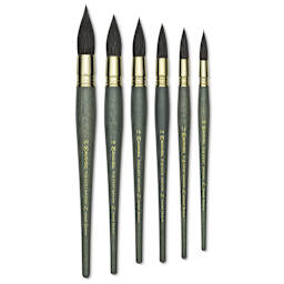 Escoda Aquario Gold Squirrel Mop Brushes (selection of sizes, full length)