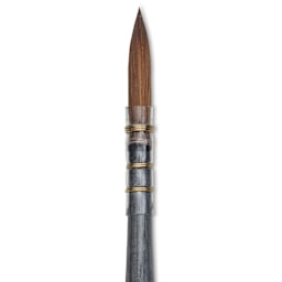 Da Vinci Colineo Synthetic Kolinsky Sable Brush - Wash Quill, Size 0, Short Handle, close-up