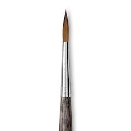 Da Vinci Colineo Synthetic Kolinsky Sable Brush - X Point Round, Size 4, Short Handle, close-up