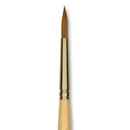 Silver Brush Silver Kolinsky Red Sable Brush - Short Handle, Round, Size 8, close-up