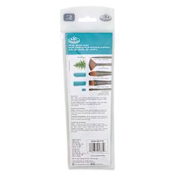 Royal & Langnickel Zen Brushes - Set 736, Set of 5, back of the packaging