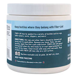 Alumilite Fiber-Lok Non-Skid Textile Backing Paste side of container showing directions