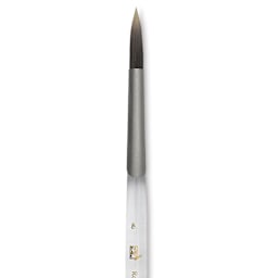 Princeton Synthetic Clear Handle Brush - Round, Short Handle, Size 8