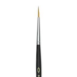 Blick Masterstroke Golden Taklon Brush - Liner, Short Handle, Size 0 (close-up)