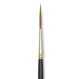 Silver Brush Renaissance Red Sable Brush - Script Liner, Short Handle, Size 2 close up