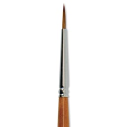 Silver Brush Golden Natural Brush - Round, Short Handle, Size 2 close up