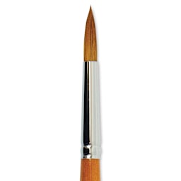 Silver Brush Golden Natural Brush - Round, Short Handle, Size 10 close up