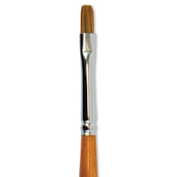 Silver Brush Golden Natural Brush - Shader, Short Handle, Size 4 close up