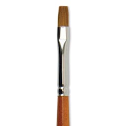 Silver Brush Golden Natural Brush - Shader, Short Handle, Size 6 close up
