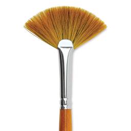Silver Brush Golden Natural Brush - Fan, Size 4 close up
