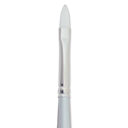 Silver Brush Silverwhite Synthetic Brush - Filbert, Short Handle, Size 6 close up