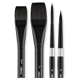 Silver Brush Black Velvet Watercolor Brush Set - Pro, Set of 4